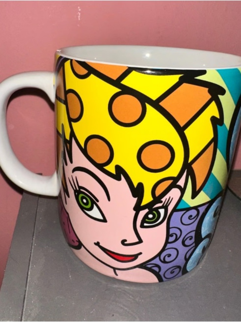 Colorful Pop Art Ceramic Mug - Yellow & Multicolor